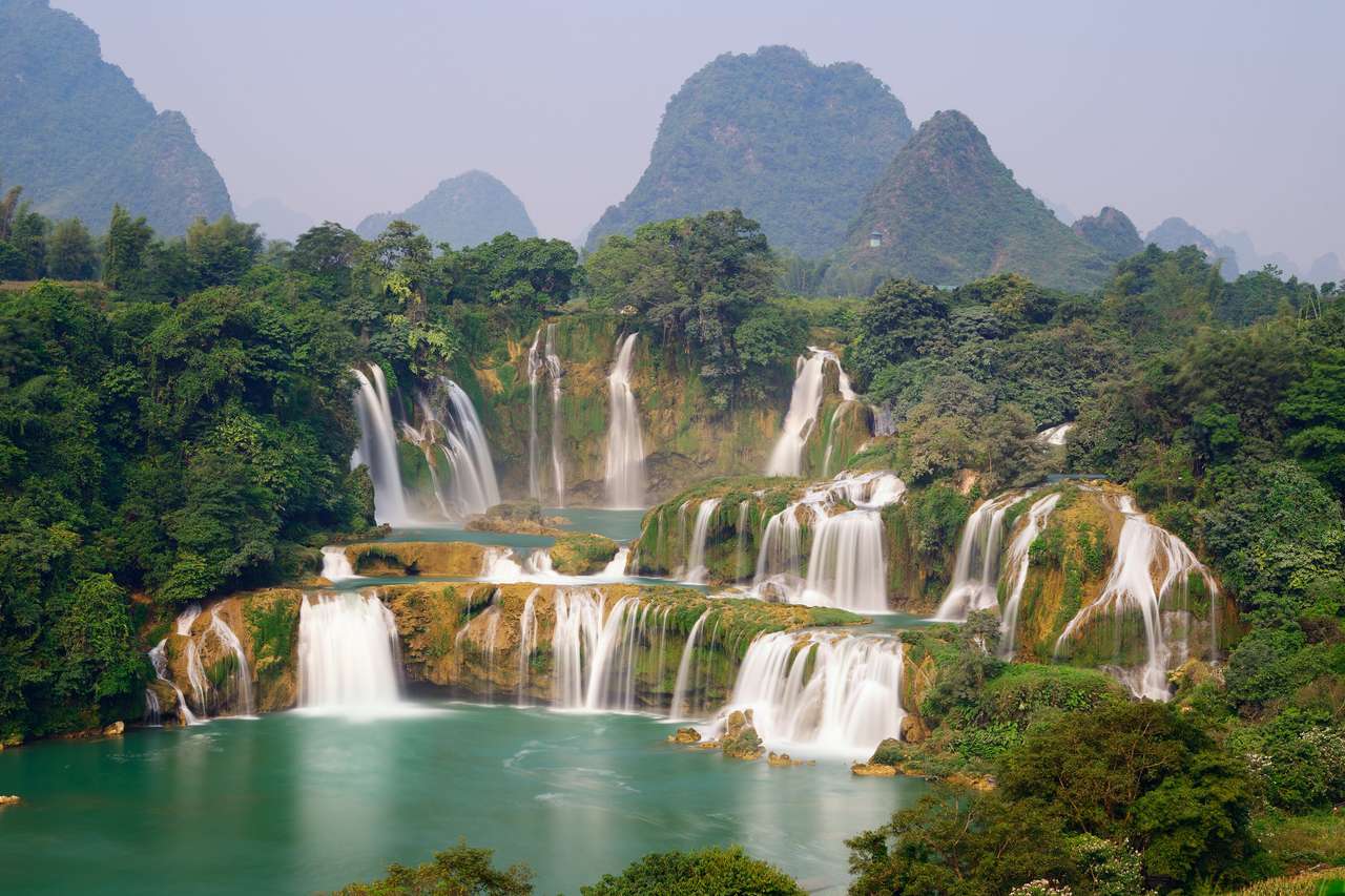 Ban Gioc - водопадът Detian в Гуанси, Китай пъзел