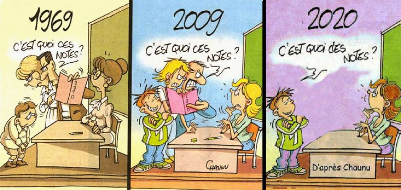 Ewolucja edukacji we Francji w ciągu 50 lat puzzle online