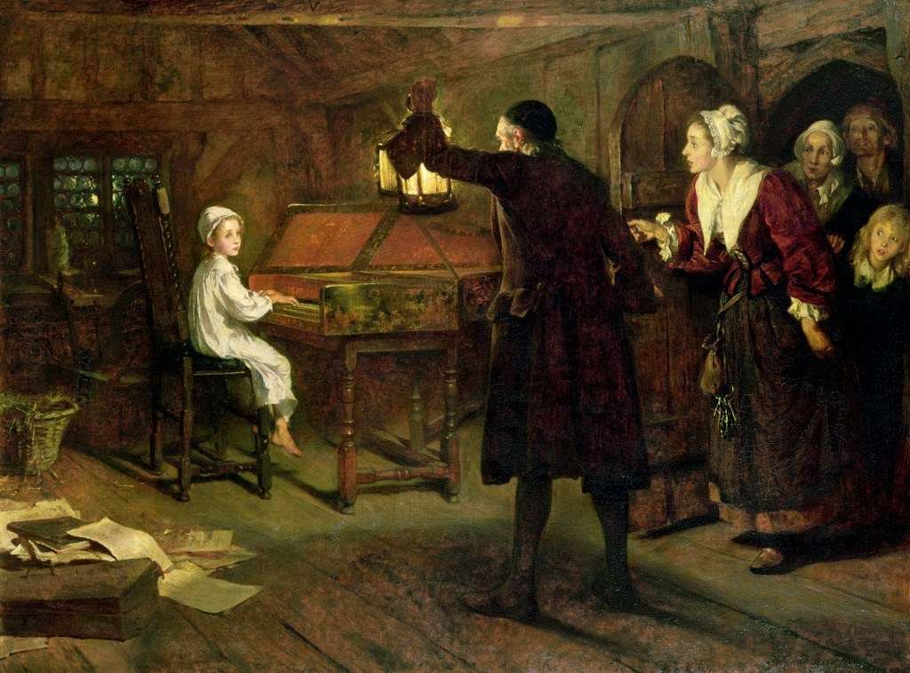 Handel jako dziecko zaskoczony przez rodziców 1685 - 1759 puzzle online