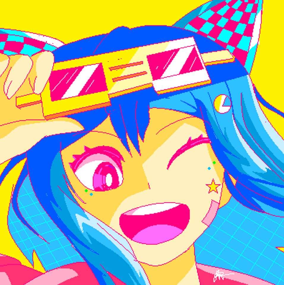 Kolorowa dziewczyna z anime! puzzle online
