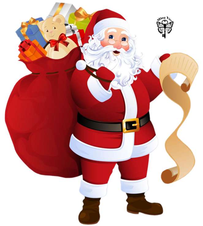Święty Mikołaj i jego koszyk puzzle online