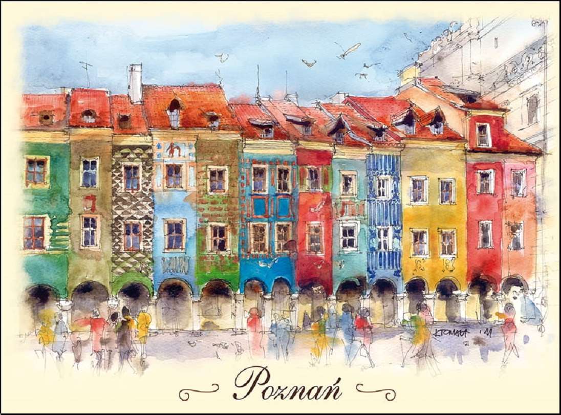 Poznań: kolorowe kamienice na historycznym rynku puzzle online