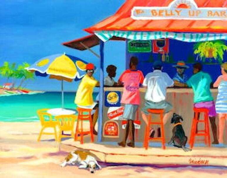 Ludzie w barze na plaży? puzzle online