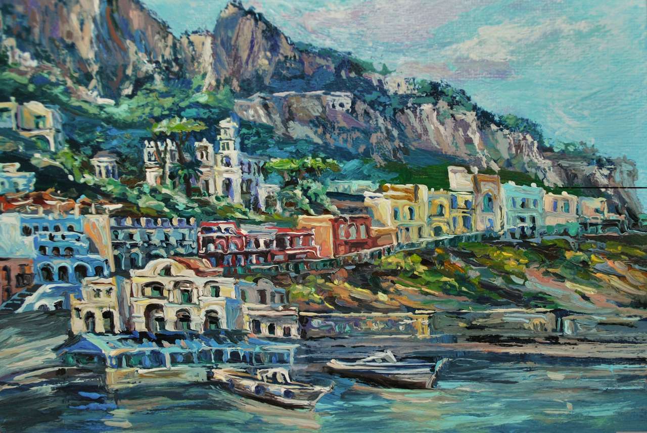 Oryginalny obraz autora Capri olej na płótnie puzzle online