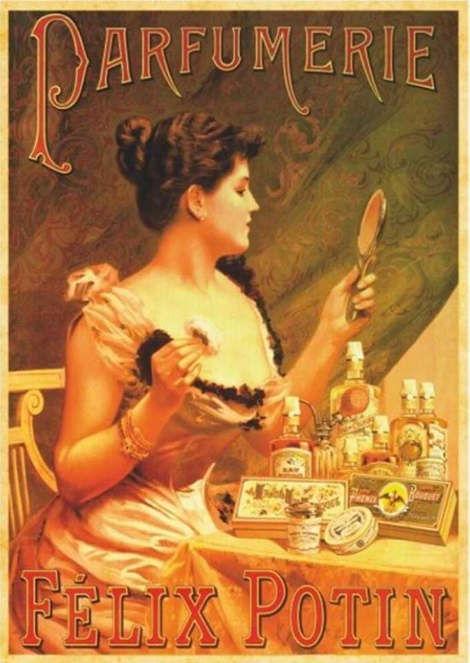 Piękna dama w perfumerii Félix Potin (1900) puzzle online