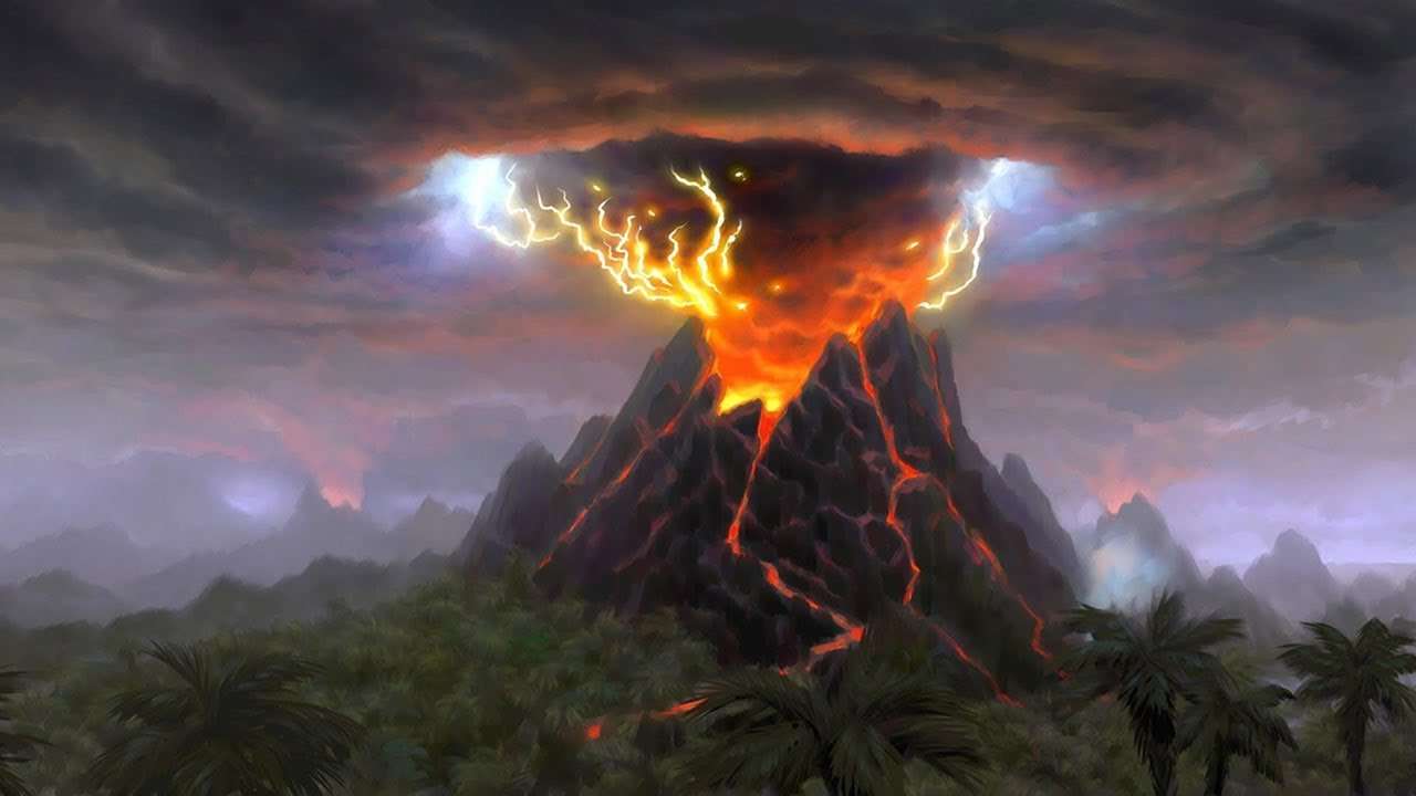 Wybuchający wulkan puzzle online