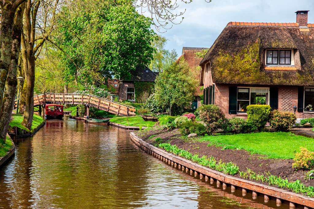 Holandia- Giethoorn- domy na wodzie puzzle online