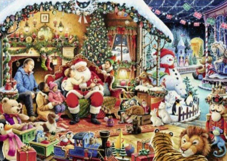 Zdjęcie ze Świętym Mikołajem puzzle online