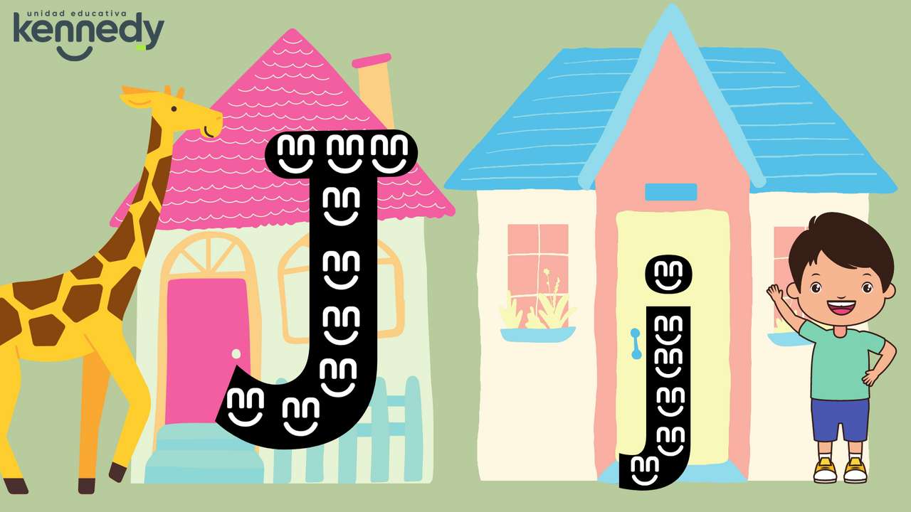 Mały domek z literą Jj puzzle online
