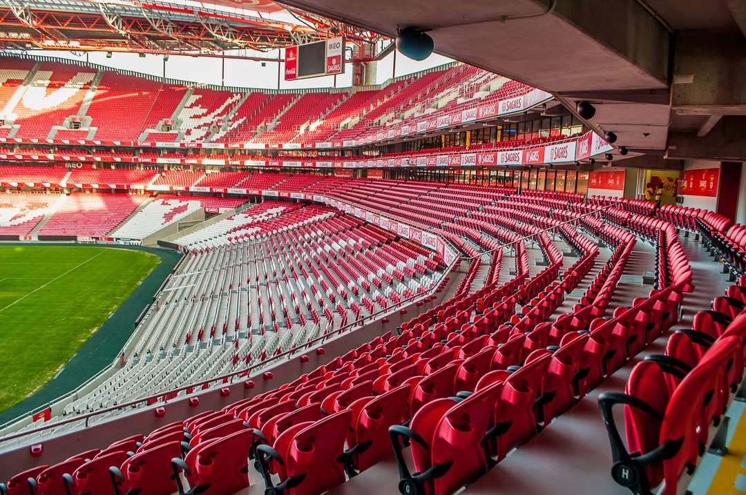 biało-czerwone zdjęcie stadionu w ciągu dnia puzzle online