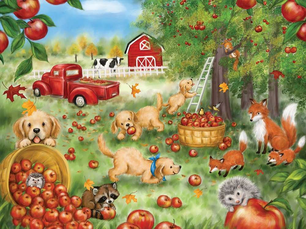 Przyjemność zbioru jabłek puzzle online