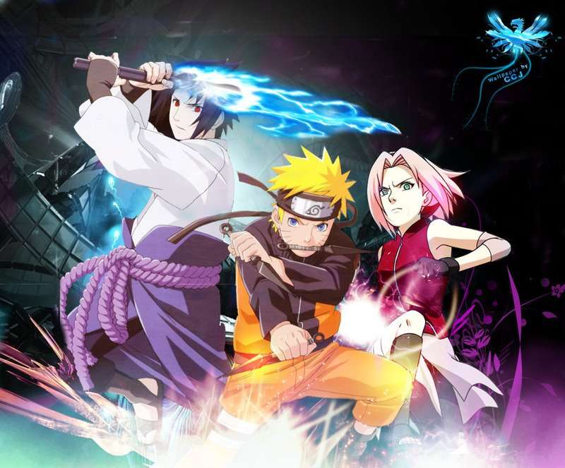 Naruto Sasuke i Sakura puzzle online