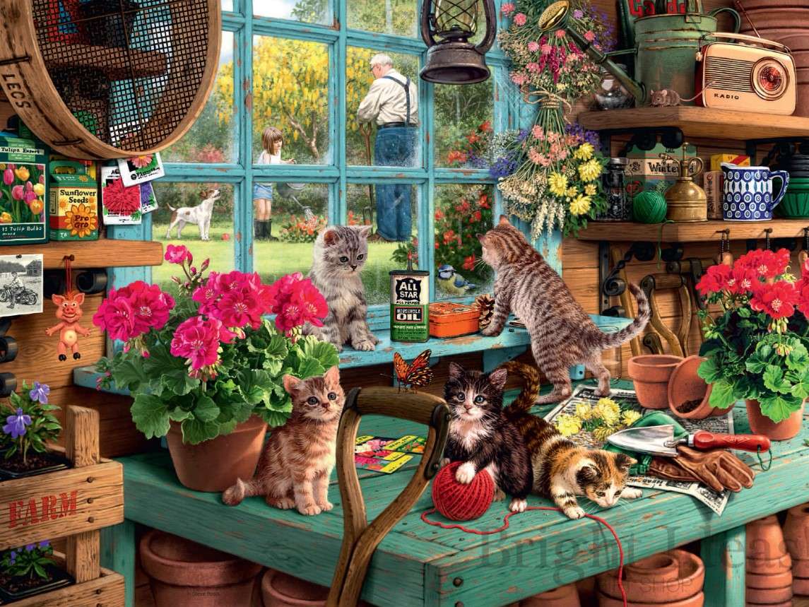 Kotki rozrabiaki w domu puzzle online