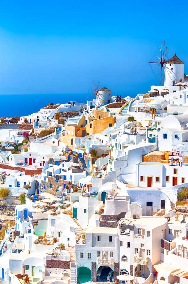 Řecké tradiční barevné domy online puzzle