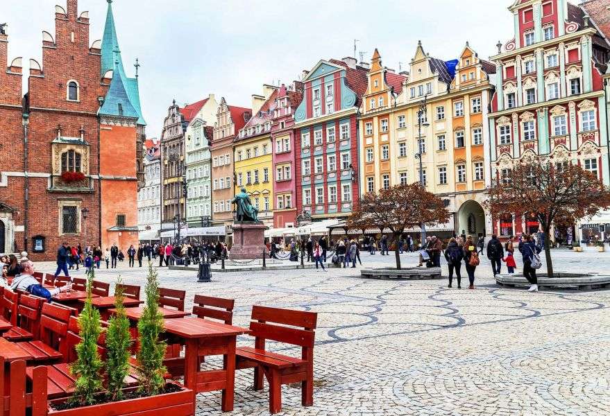 Stare miasto, kamienice- Wrocław puzzle online