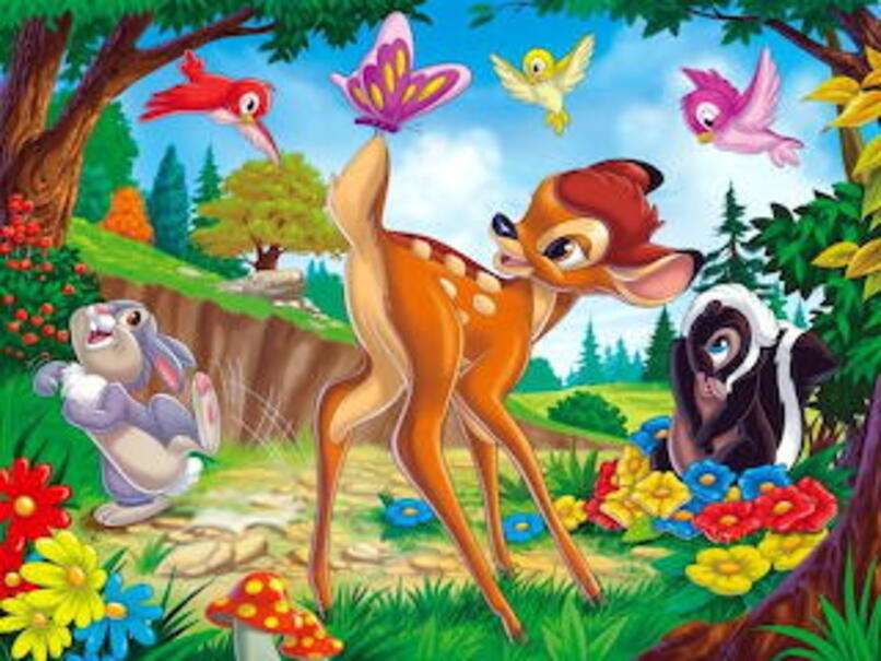 Bambi w towarzystwie przyjaciół puzzle online