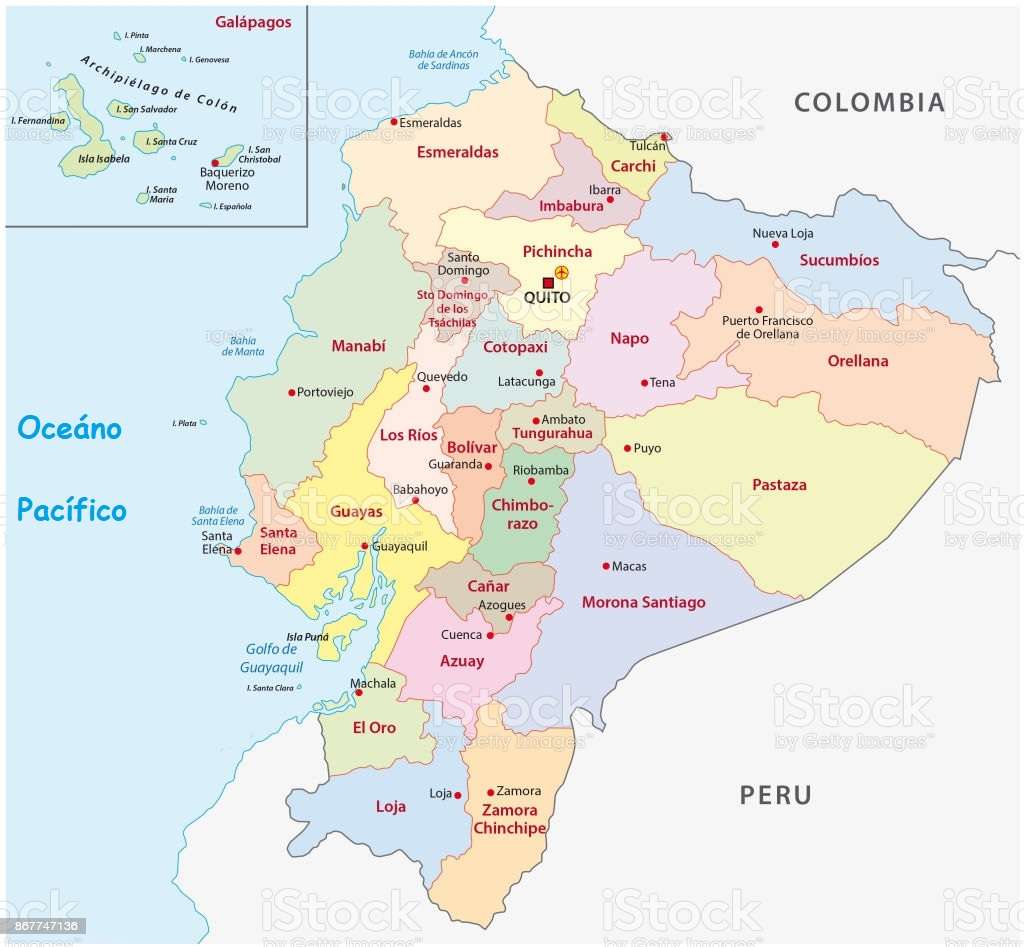 Polityczna mapa Ekwadoru puzzle online