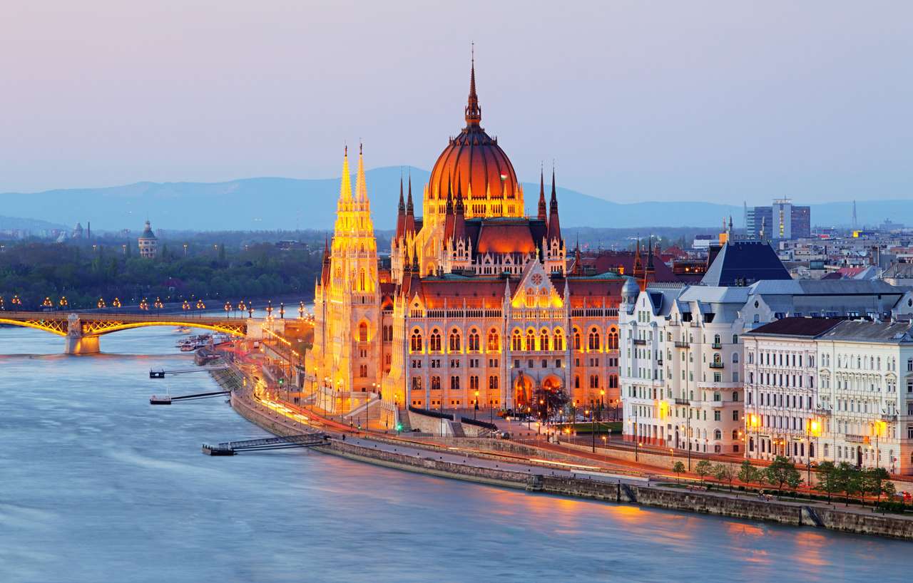 Budapeszt nocą - Parlament, Węgry puzzle online