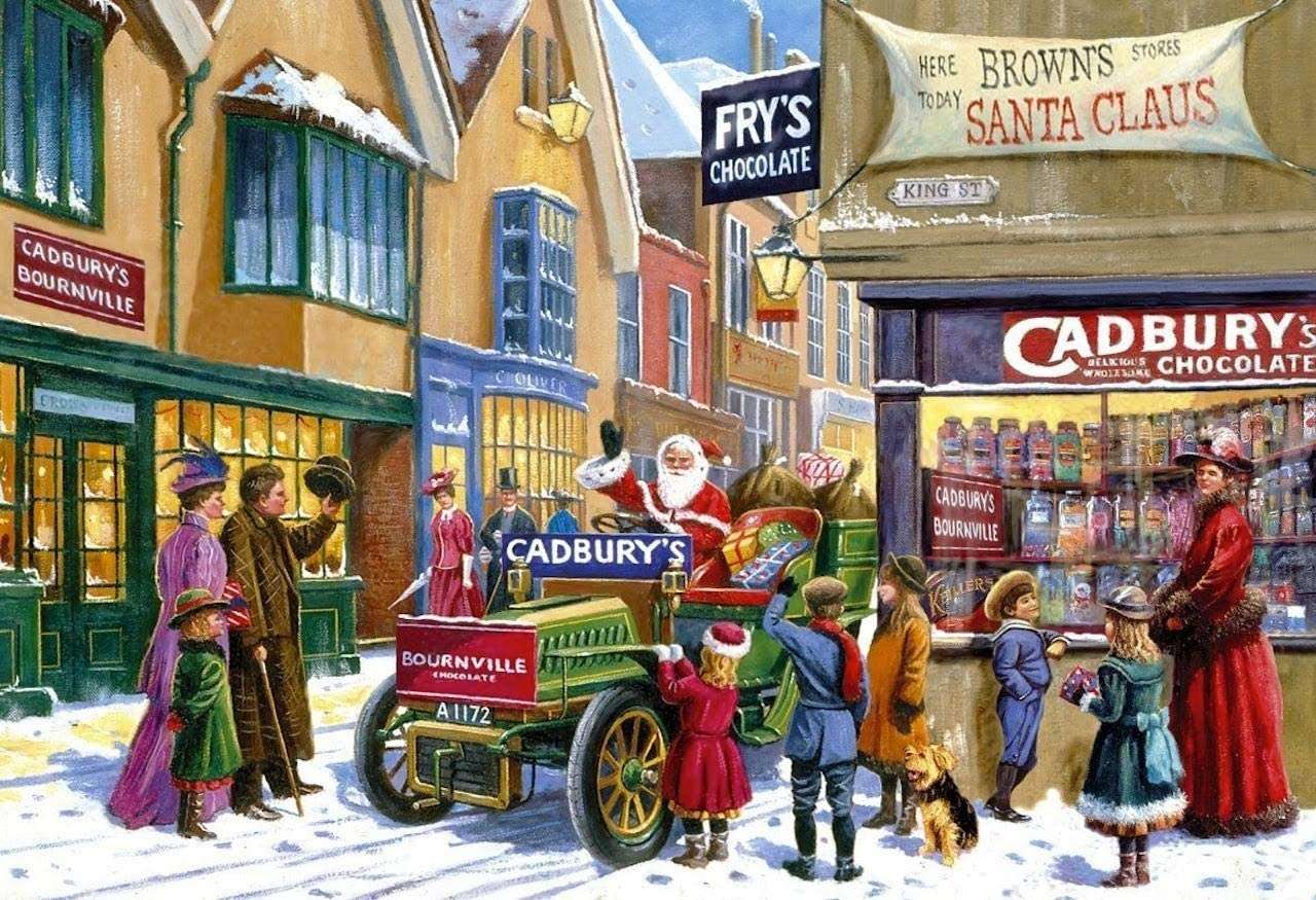 Święty Mikołaj w mieście puzzle online