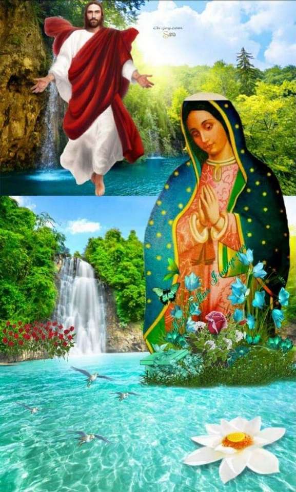 Dziewica Guadalupe i Jezus puzzle online