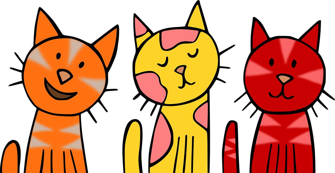 Trzy kotki puzzle online