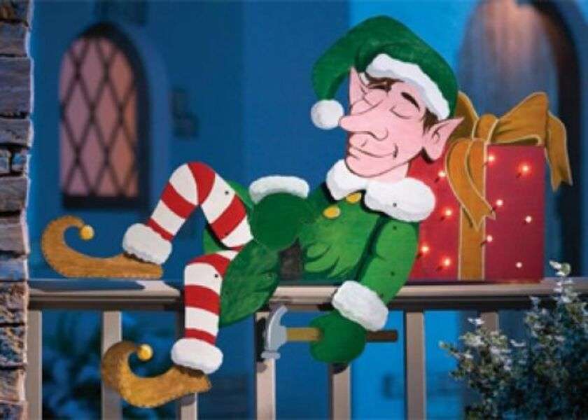 Świąteczny elf odpoczywa puzzle online