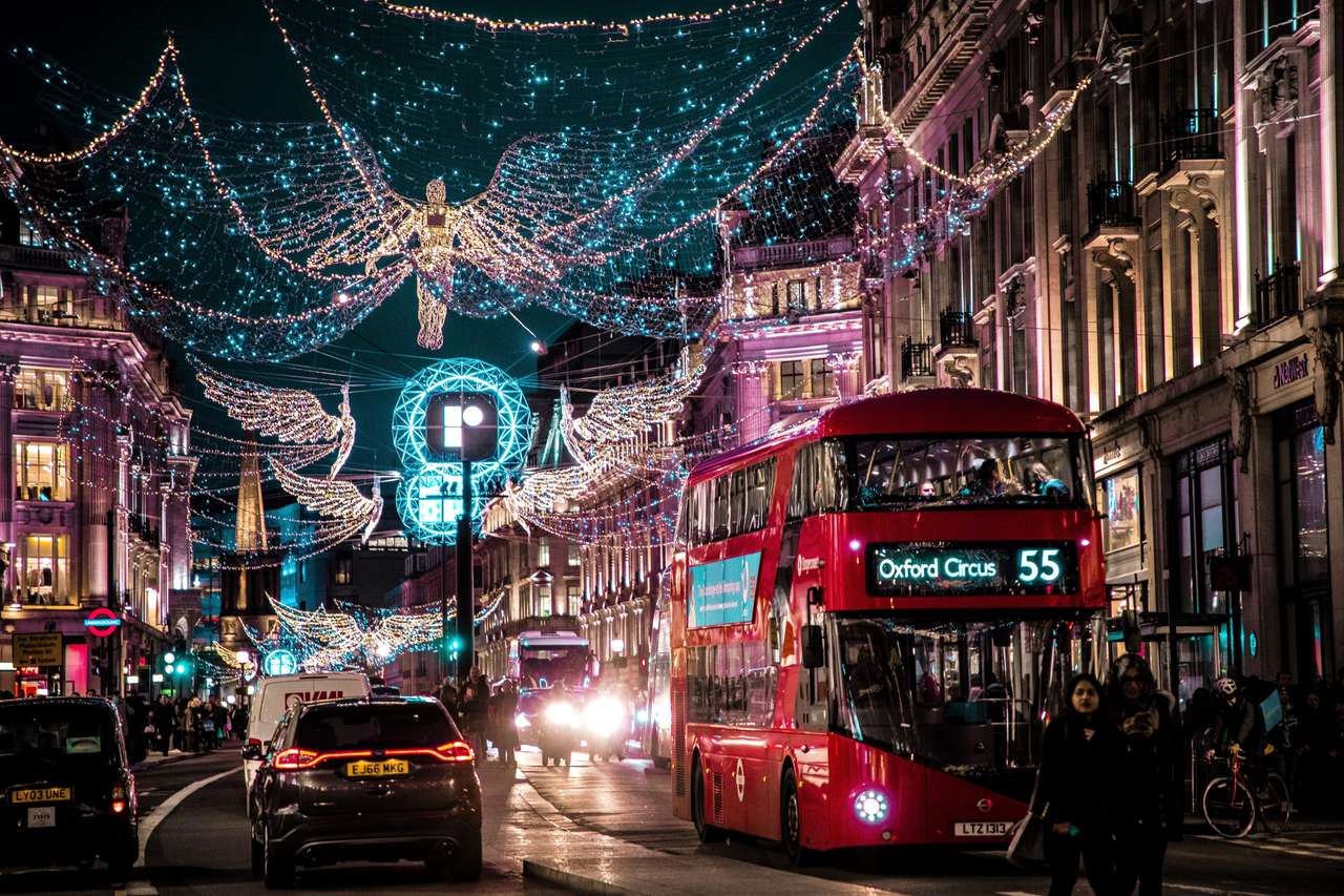 Boże Narodzenie - Regent Street - Londyn puzzle online