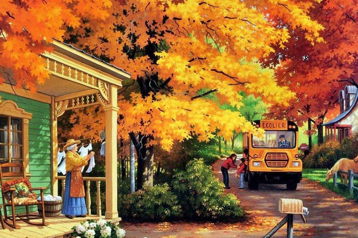Autumn in the town jigsaw puzzle