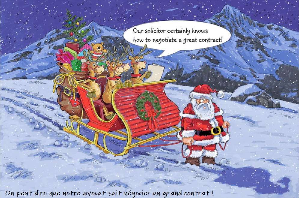 Święty Mikołaj, biedny negocjator, ciągnie sanie puzzle online