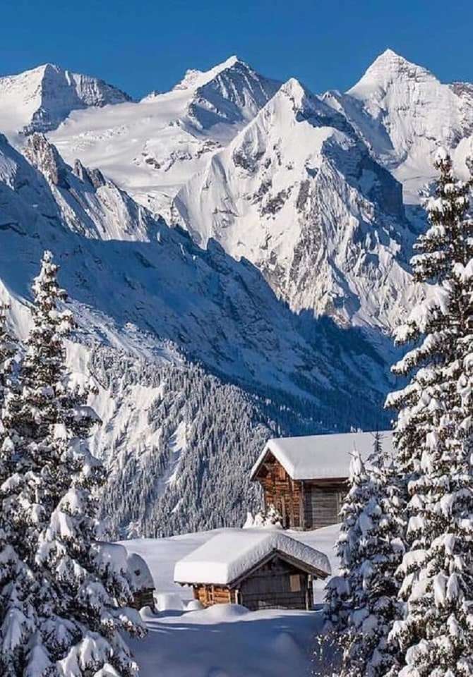 Zima w Szwajcarii. puzzle online