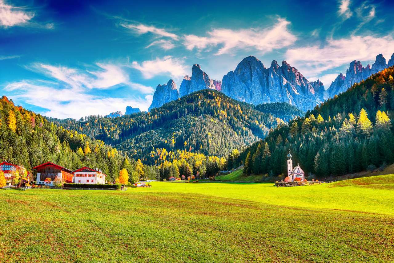 Majestatyczna sceneria w Dolomitach puzzle online