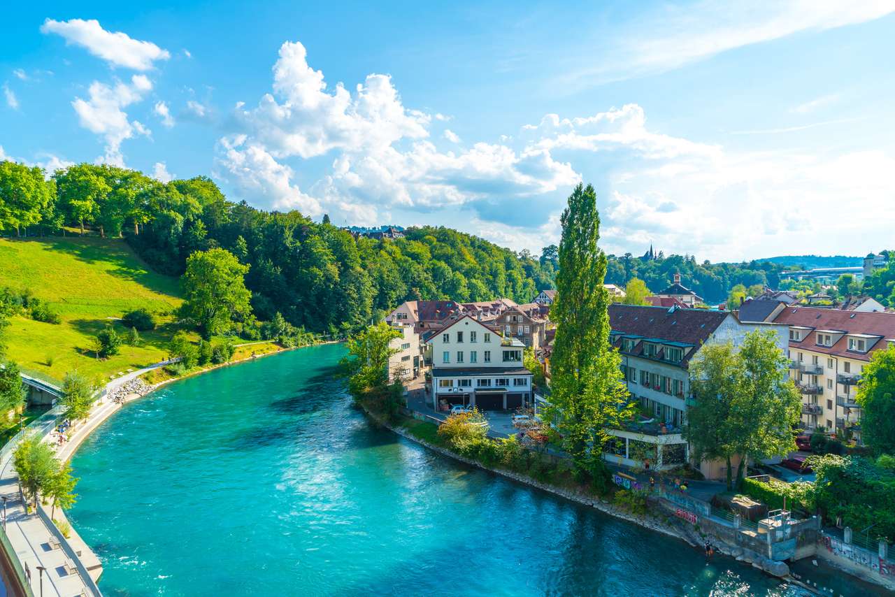 Piękna architektura w Bernie, stolicy Szwajcarii puzzle online