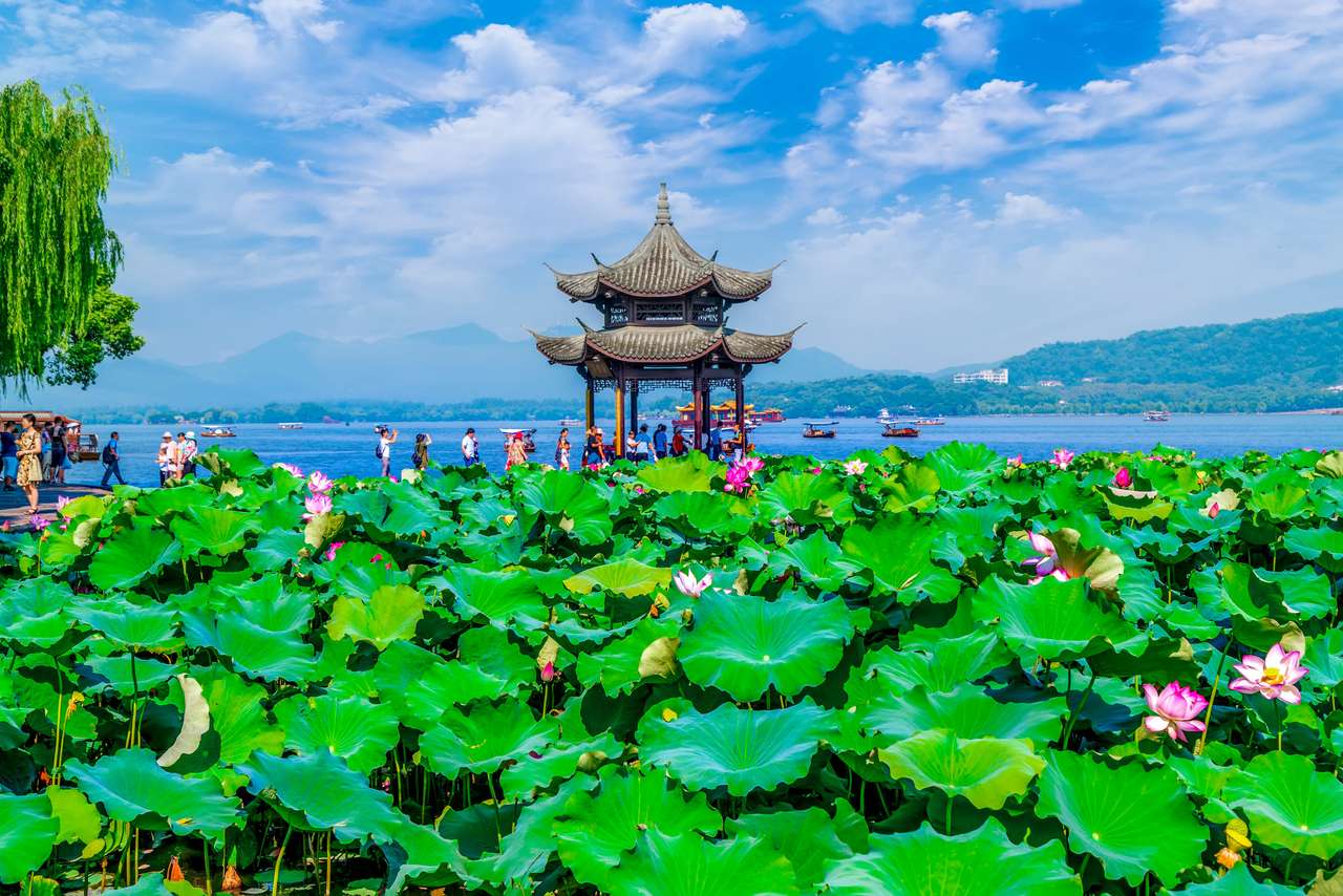 Krajobraz Jeziora Zachodniego, Hangzhou puzzle online