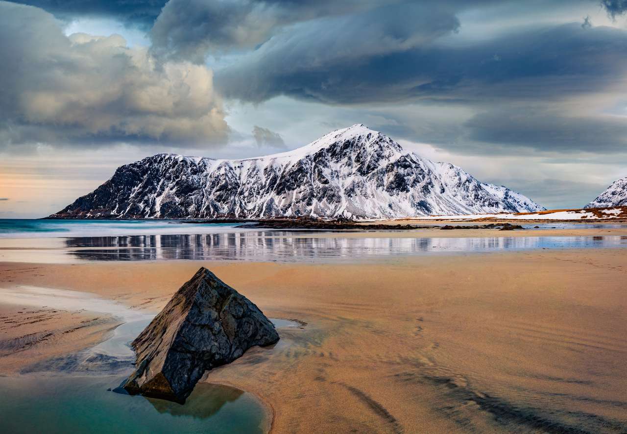 Plaża Skagsanden, Norwegia puzzle online