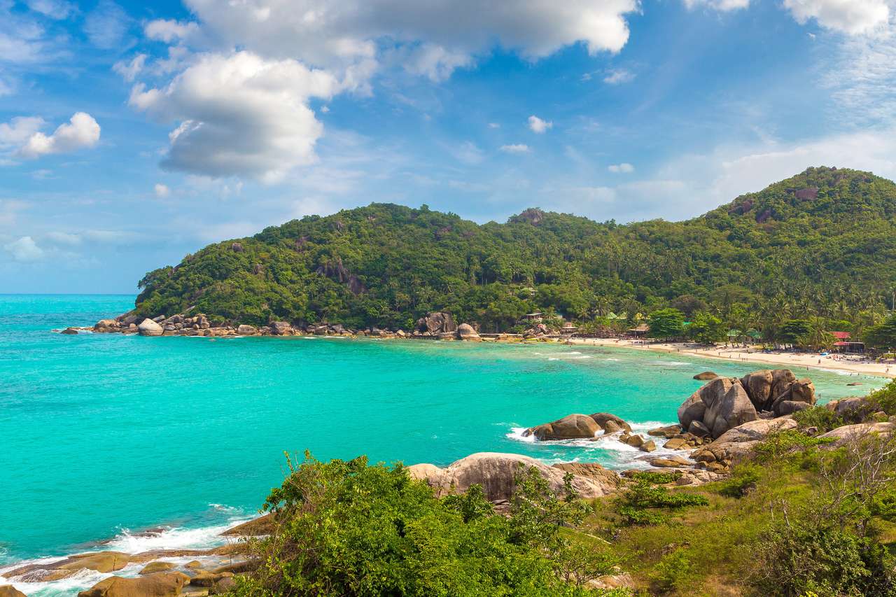 Silver Beach na wyspie Koh Samui, Tajlandia puzzle online