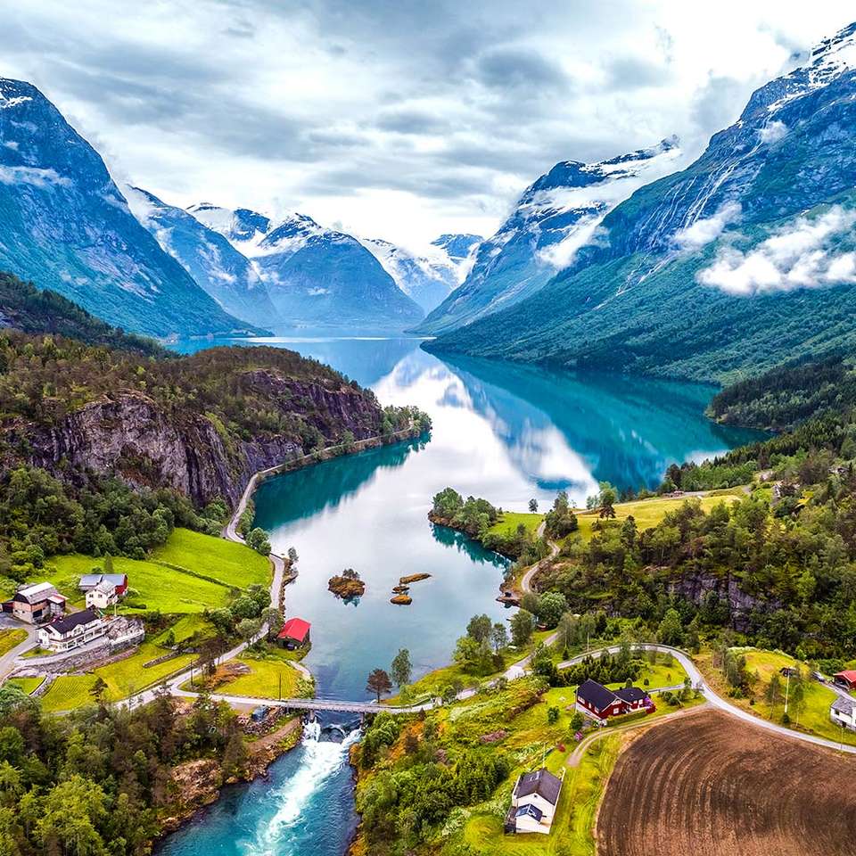 Fiordy w Norwegii puzzle online