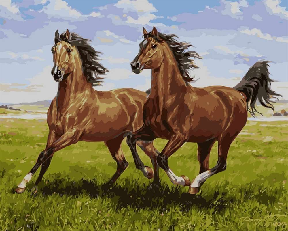 Konie w biegu puzzle online