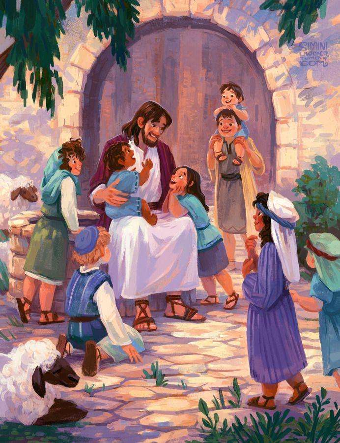 Jezus i dzieci puzzle online