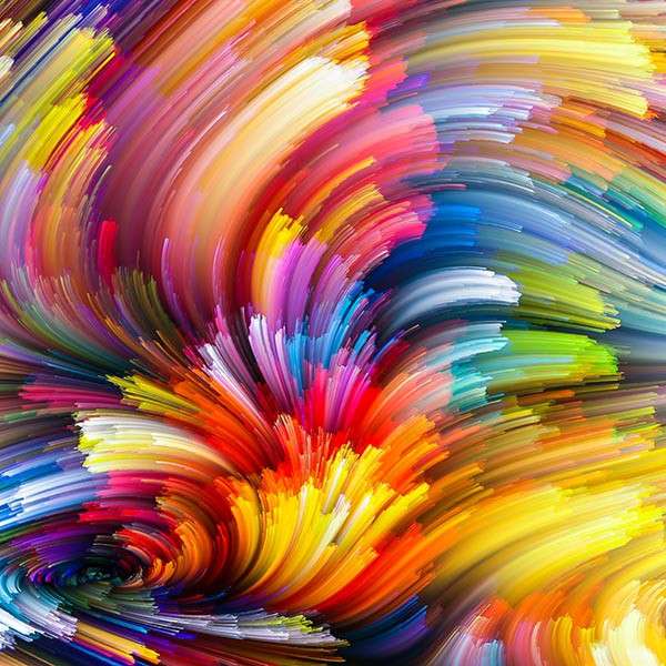 Kolorowa abstrakcja-nowoczesny obraz na plótnie puzzle online