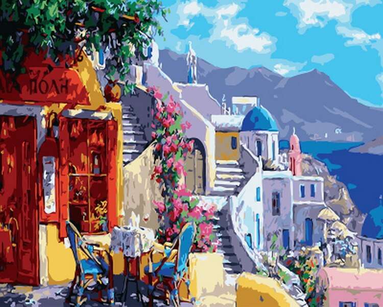 Santorini- obraz puzzle online