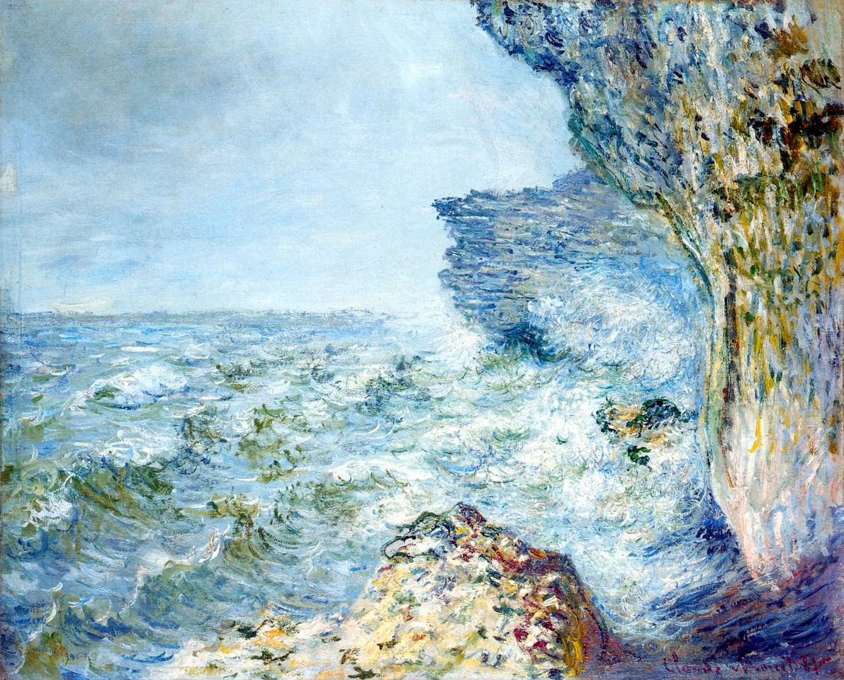 Claude Monet, Morze w Fécamp, 1881 puzzle online