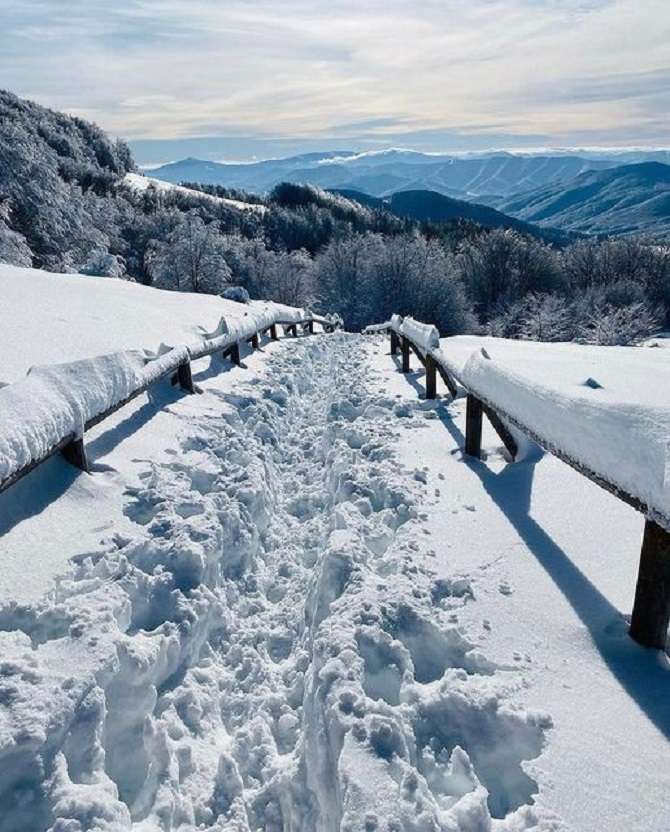 Zima w Bieszczadach. puzzle online