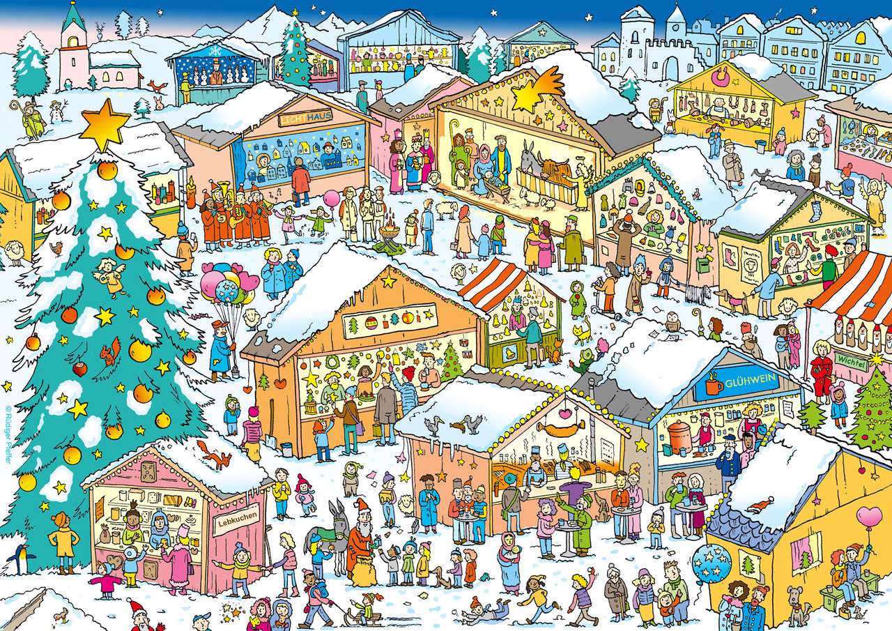 Ukryty obiekt na jarmarku bożonarodzeniowym puzzle online