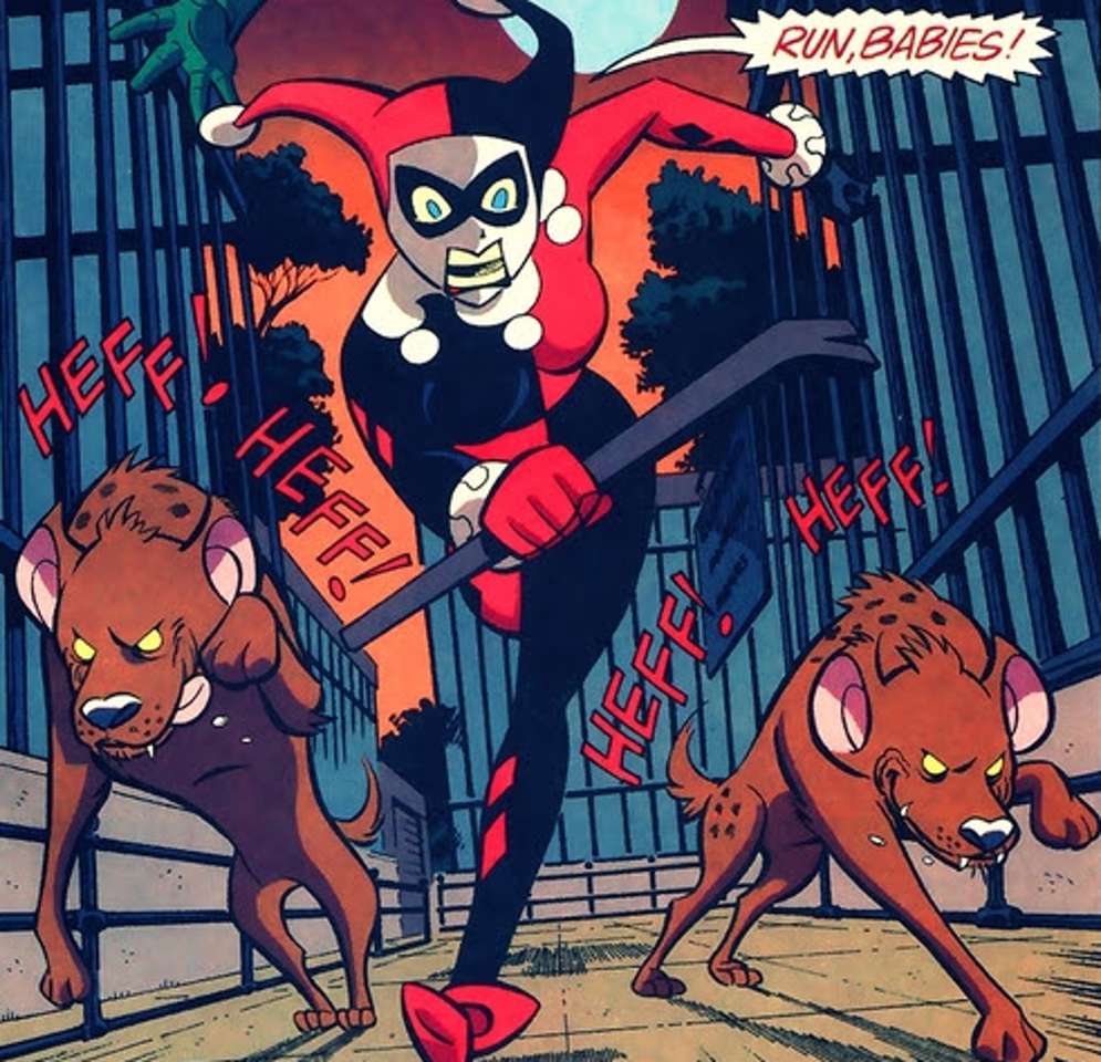Harley Quinn ze swoimi dziećmi puzzle online