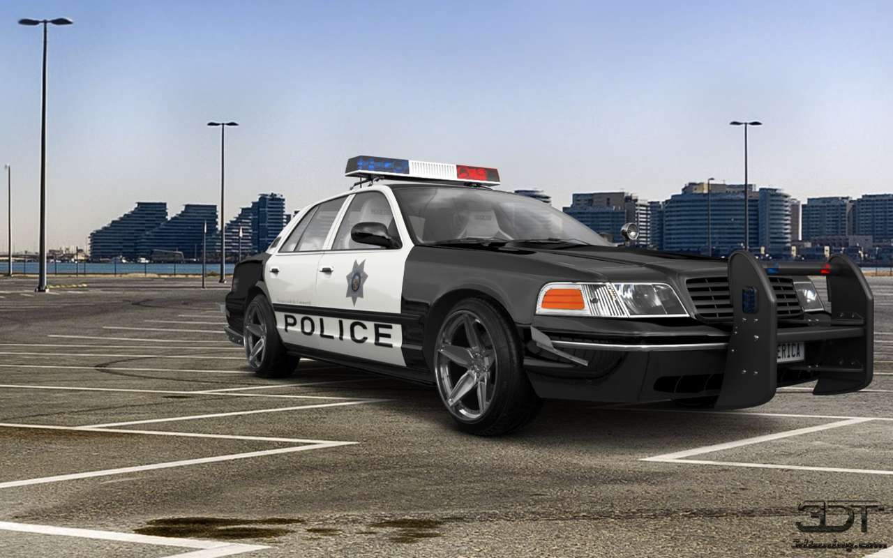 Wersja samochodu policyjnego Ford Crown puzzle online