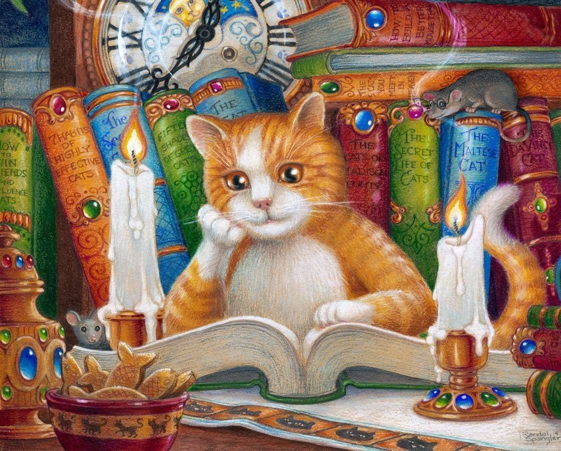 Sekretne życie bibliofilskich kotów puzzle online