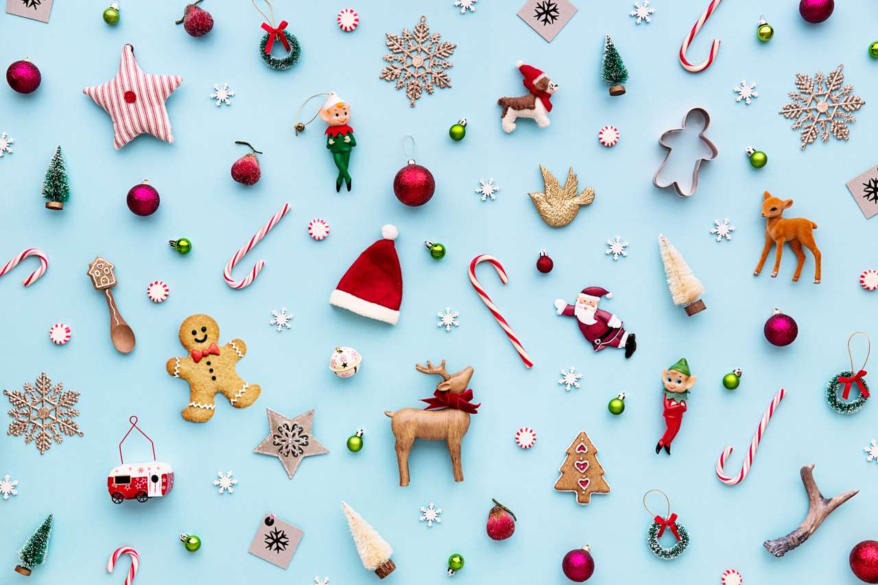 Kolekcja świątecznych przedmiotów puzzle online