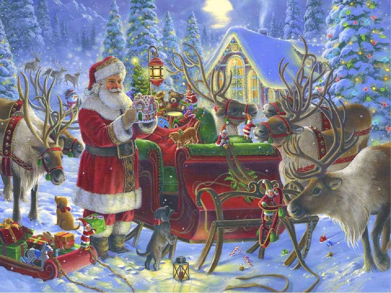 Sanie Świętego Mikołaja puzzle online