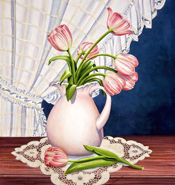 Bukiet tulipanów (martwa natura) puzzle online