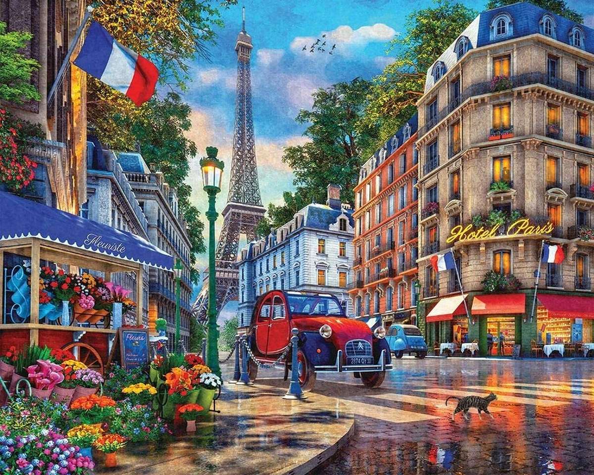 Życie ulicy w Paryżu puzzle online